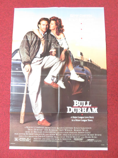 BULL DURHAM FOLDED US ONE SHEET POSTER KEVIN COSTNER SUSAN SARANDON 1988