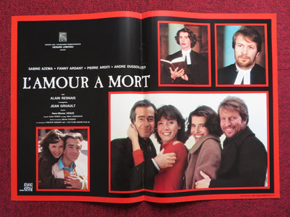 L'AMOUR A MORT - D ITALIAN FOTOBUSTA POSTER SABINE AZEMA FANNY ARDANT 1984