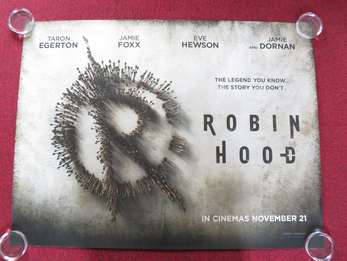 ROBIN HOOD UK QUAD (30"x 40") ROLLED POSTER TARON EGERTON JAMIE FOXX 2018