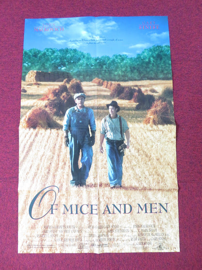 OF MICE AND MEN FOLDED US ONE SHEET POSTER JOHN MALKOVICH GARY SINISE 1992