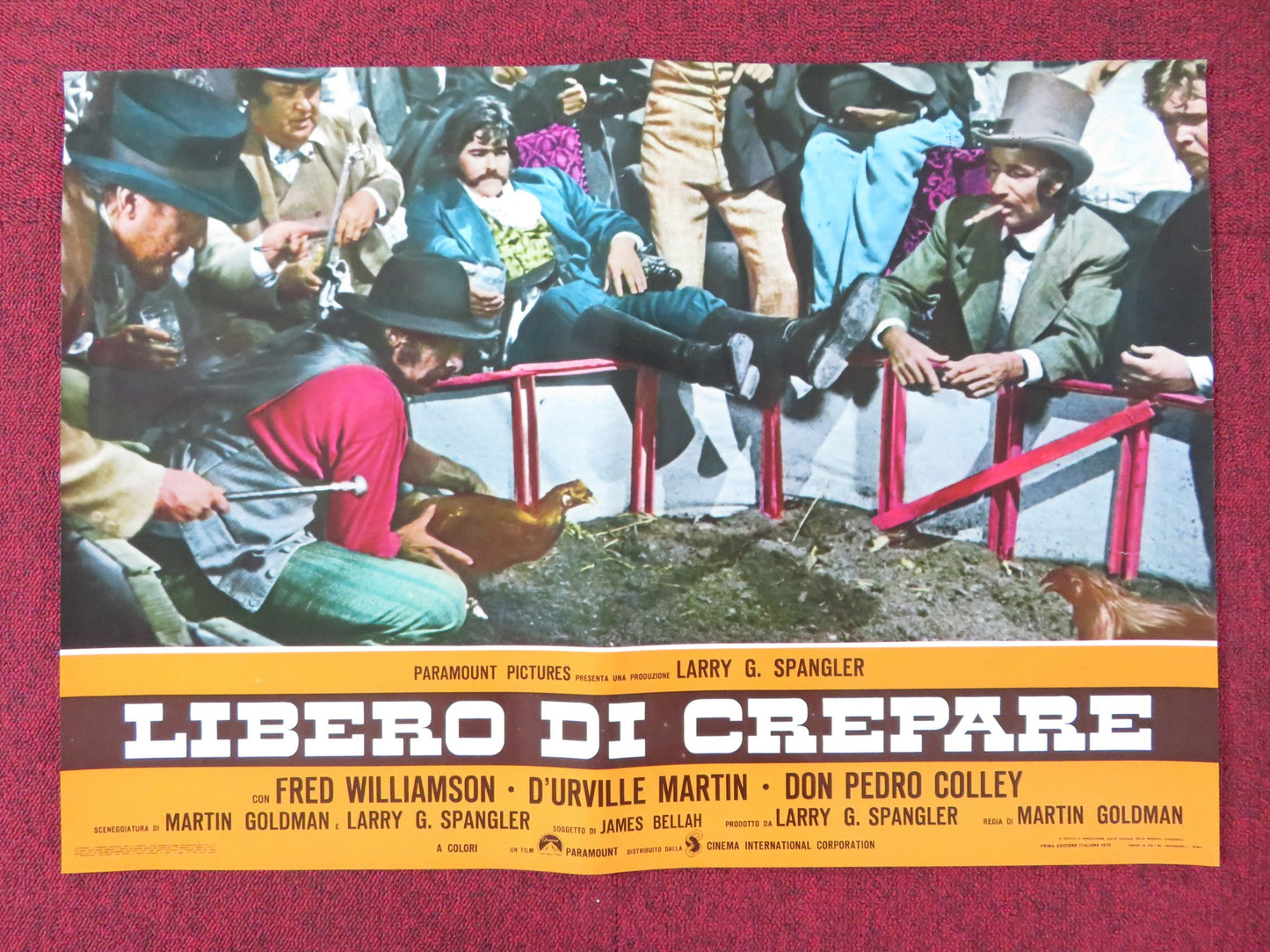 THE LEGEND OF BLACK CHARLEY - C  ITALIAN FOTOBUSTA POSTER FRED WILLIAMSON 1973