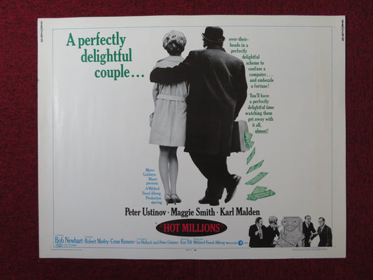 HOT MILLIONS US HALF SHEET (22"x 28") POSTER PETER USTINOV MAGGIE SMITH 1968