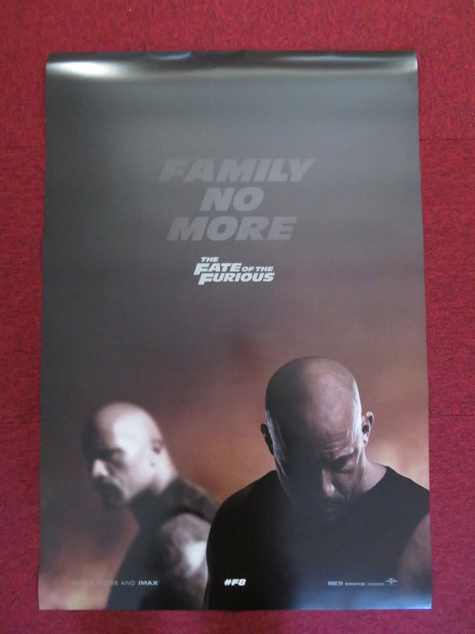 THE FATE OF THE FURIOUS F8 US ONE SHEET ROLLED POSTER VIN DIESEL 2017