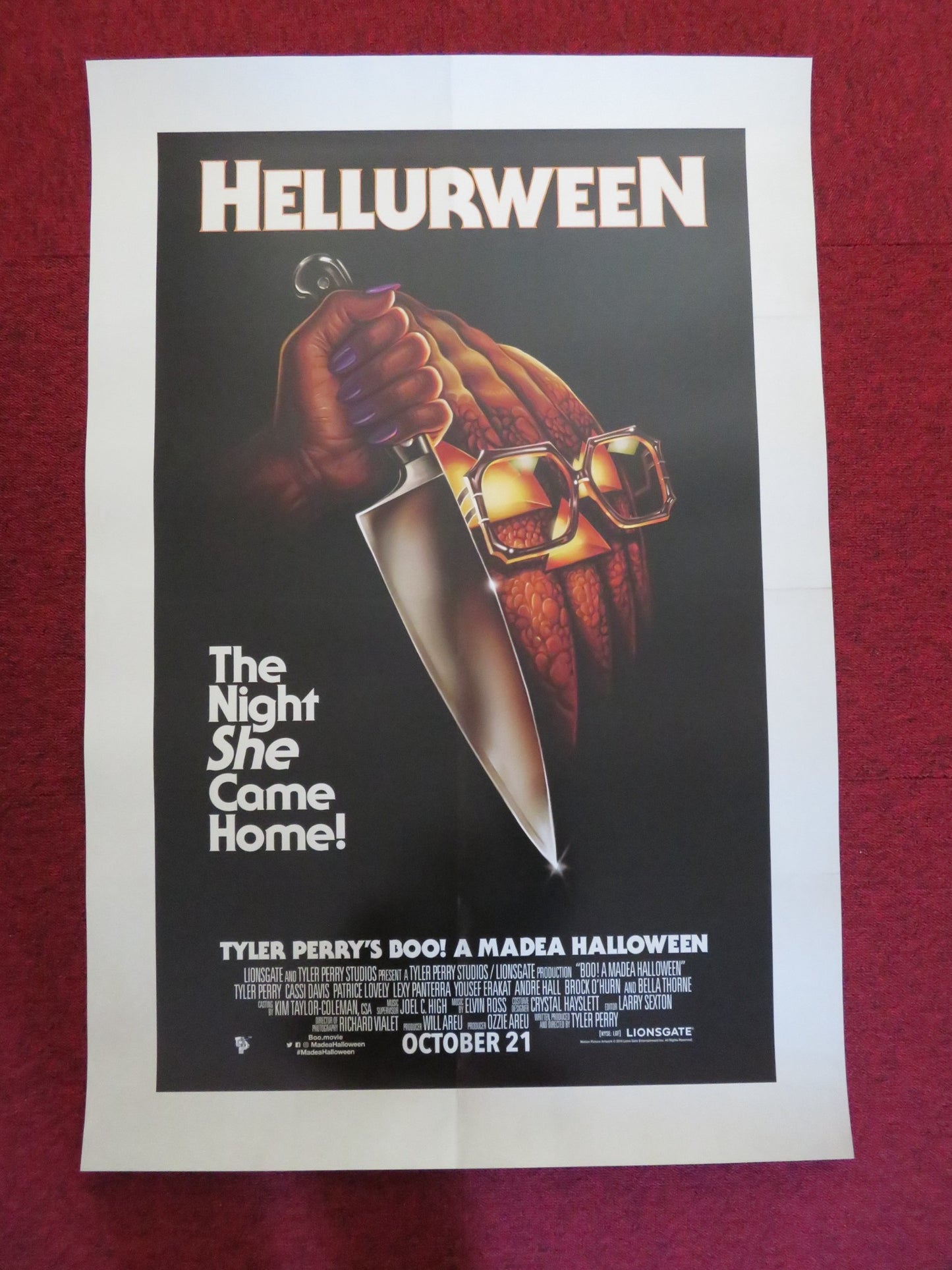 BOO! A MADEA HALLOWEEN US ONE SHEET ROLLED POSTER TYLER PERRY 2016