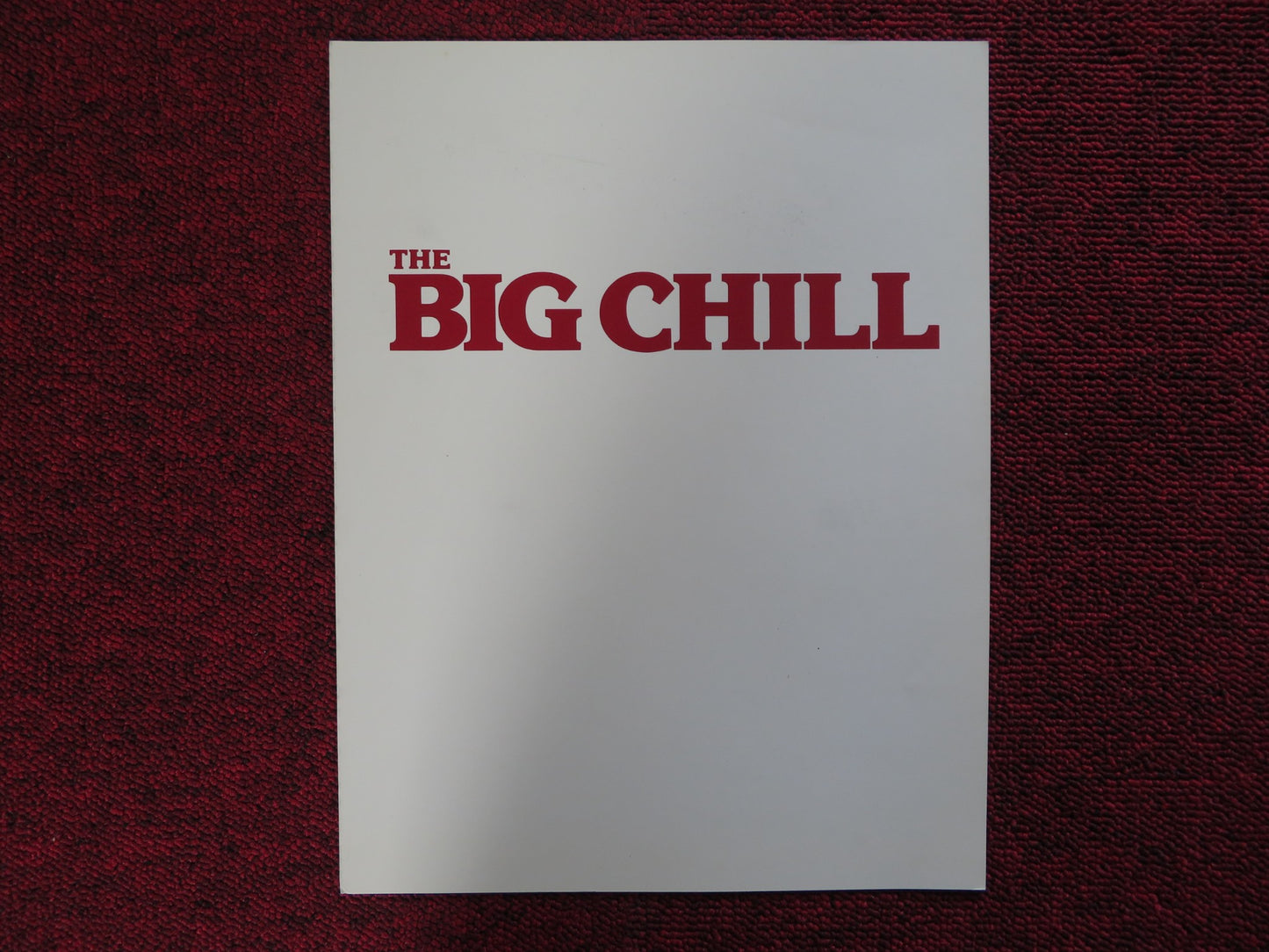 THE BIG CHILL US SCREENING PROGRAM TOM BERENGER GLENN CLOSE 1983