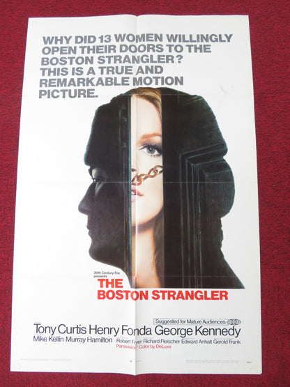 BOSTON STRANGLER FOLDED US ONE SHEET POSTER TONY CURTIS HENRY FONDA 1968