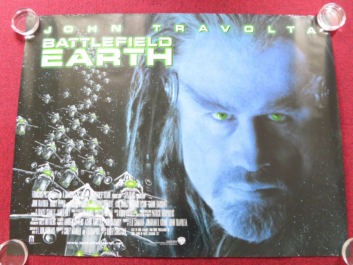 BATTLEFIELD EARTH UK QUAD (30"x 40") ROLLED POSTER JOHN TRAVOLTA B. PEPPER 2000