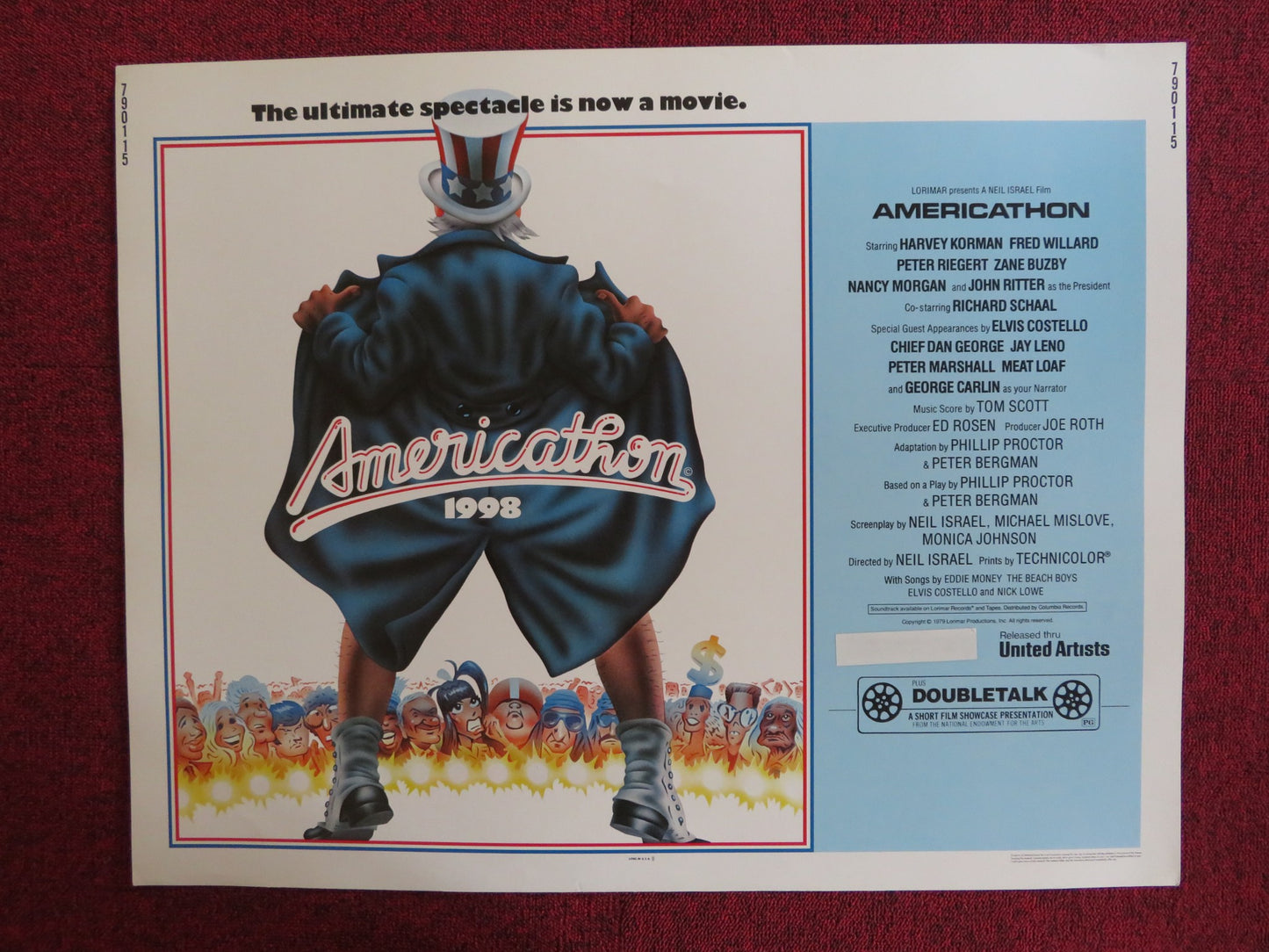 AMERICATHON US HALF SHEET (22"x 28") POSTER HARVEY KORMAN FRED WILLARD 1979