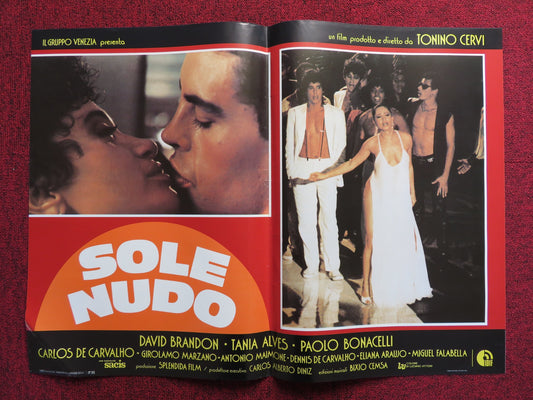 SOLE NUDO - A ITALIAN FOTOBUSTA POSTER DAVID BRANDON TANIA ALVES 1984