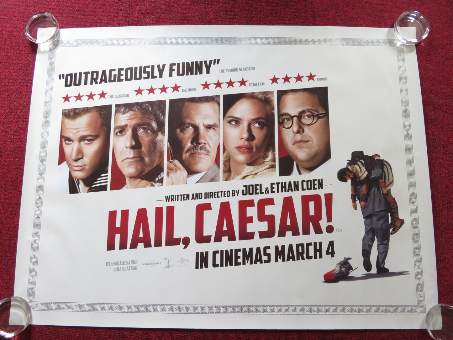 HAIL, CAESAR! UK QUAD (30"x 40") ROLLED POSTER GEORGE CLOONEY JOSH BROLIN 2016