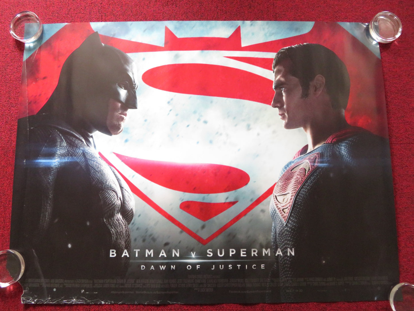 BATMAN V SUPERMAN: DAWN OF JUSTICE  UK QUAD (30"x 40") ROLLED POSTER 2016