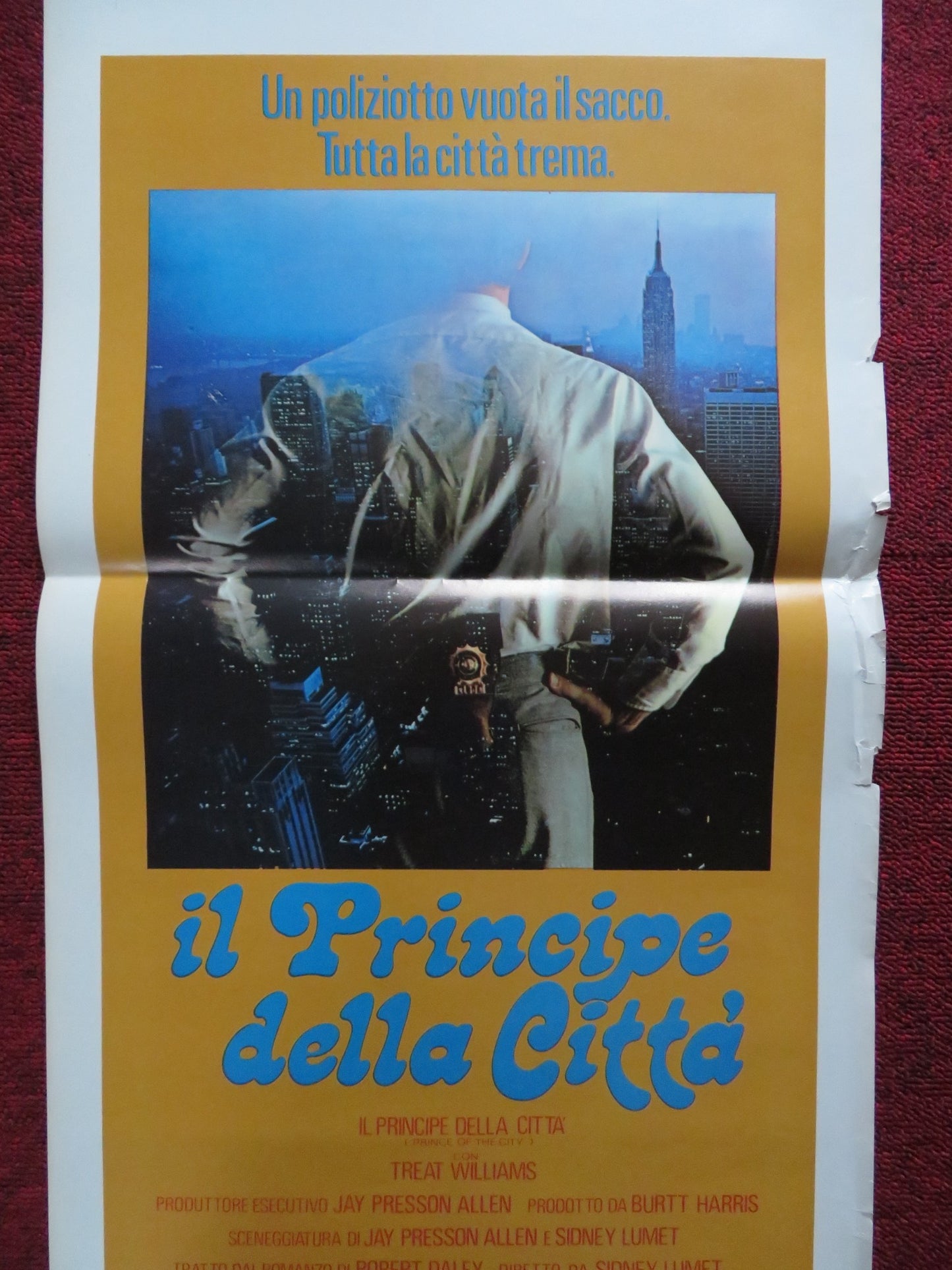 PRINCE OF THE CITY ITALIAN LOCANDINA POSTER TREAT WILLIAMS JERRY ORBACH 1981