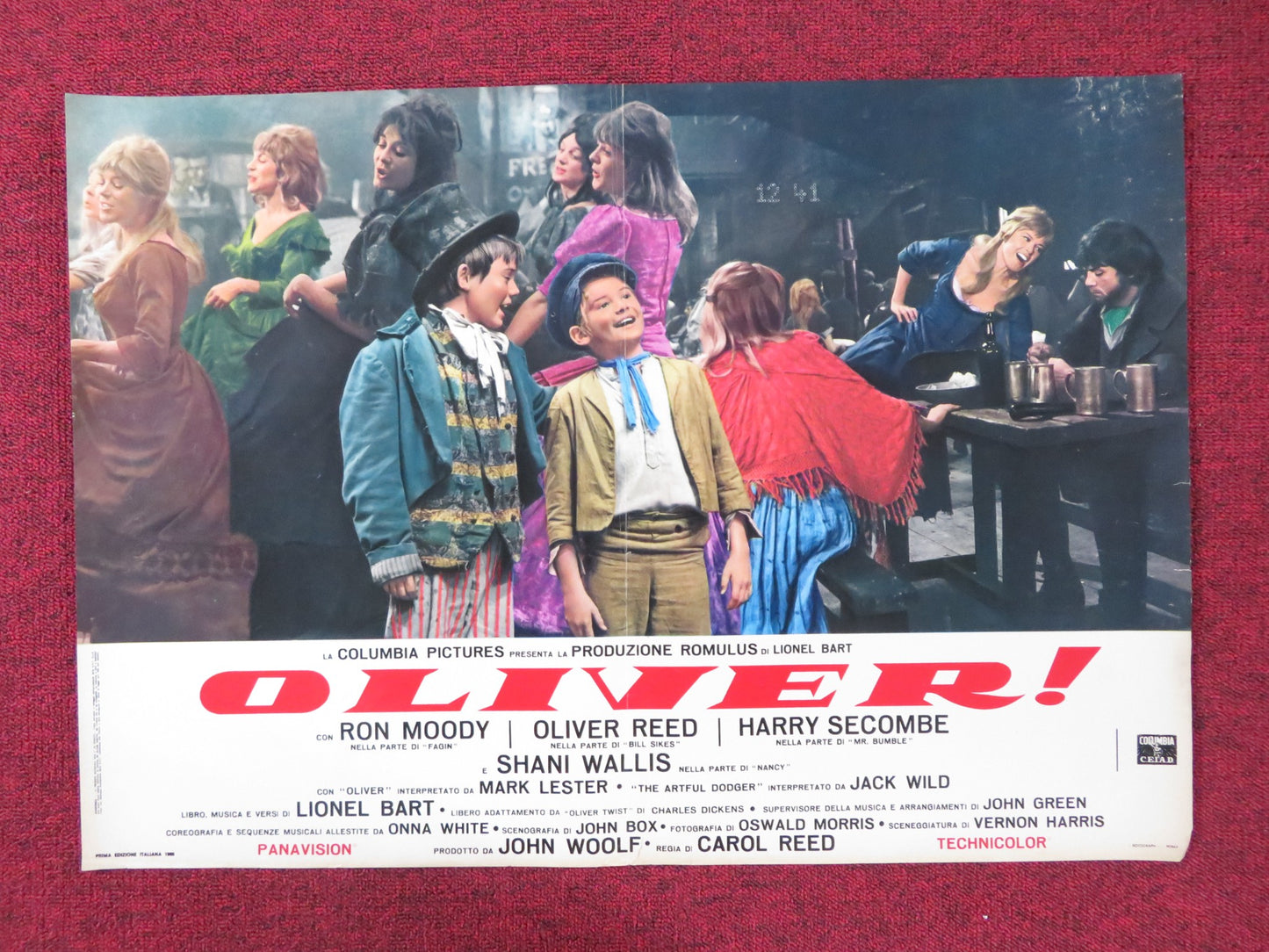 OLIVER! - D ITALIAN FOTOBUSTA POSTER OLIVER REED RON MOODY HARRY SECOMBE 1968