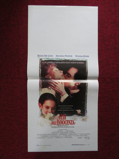 THE AGE OF INNOCENCE ITALIAN LOCANDINA POSTER DANIEL DAY-LEWIS M. PFEIFFER 1993