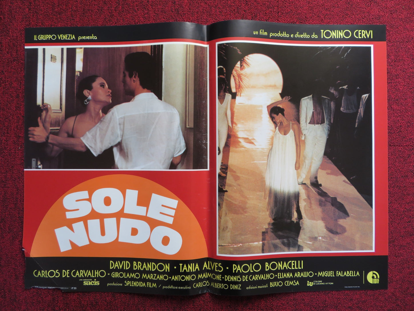 SOLE NUDO - F ITALIAN FOTOBUSTA POSTER DAVID BRANDON TANIA ALVES 1984