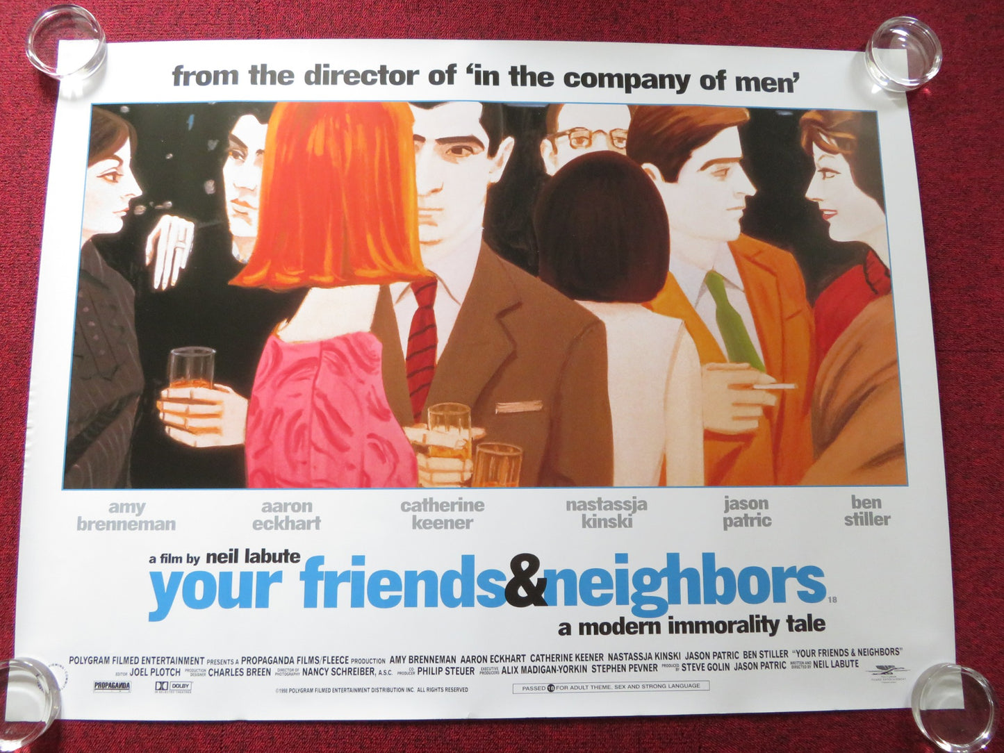 YOUR FRIENDS AND NEIGHBORS UK QUAD (30"x 40") ROLLED POSTER AMY BRENNEMAN 1998