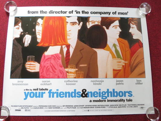 YOUR FRIENDS AND NEIGHBORS UK QUAD (30"x 40") ROLLED POSTER AMY BRENNEMAN 1998