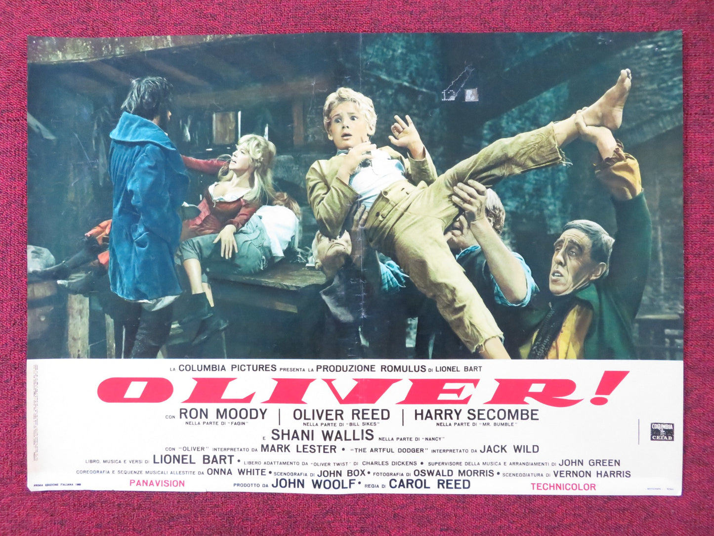 OLIVER! - E ITALIAN FOTOBUSTA POSTER OLIVER REED RON MOODY HARRY SECOMBE 1968