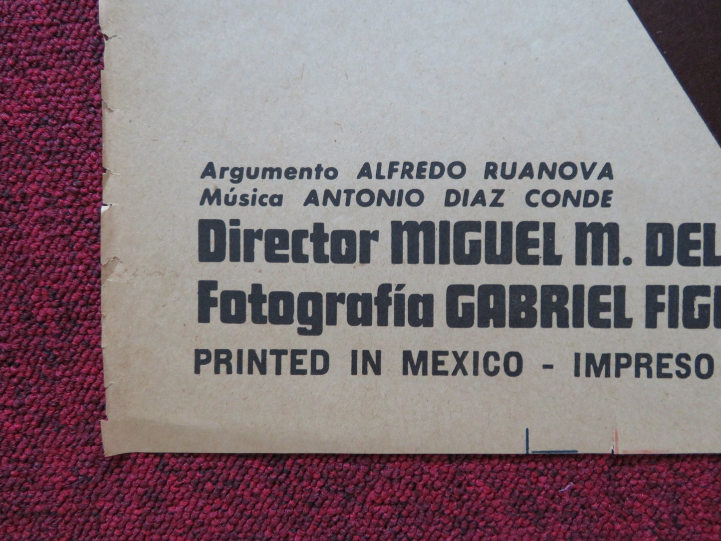 VIVA BENITO CANALES FOLDED MEXICAN POSTER FERNANDO CASANOVA E. QUINTANA  1966