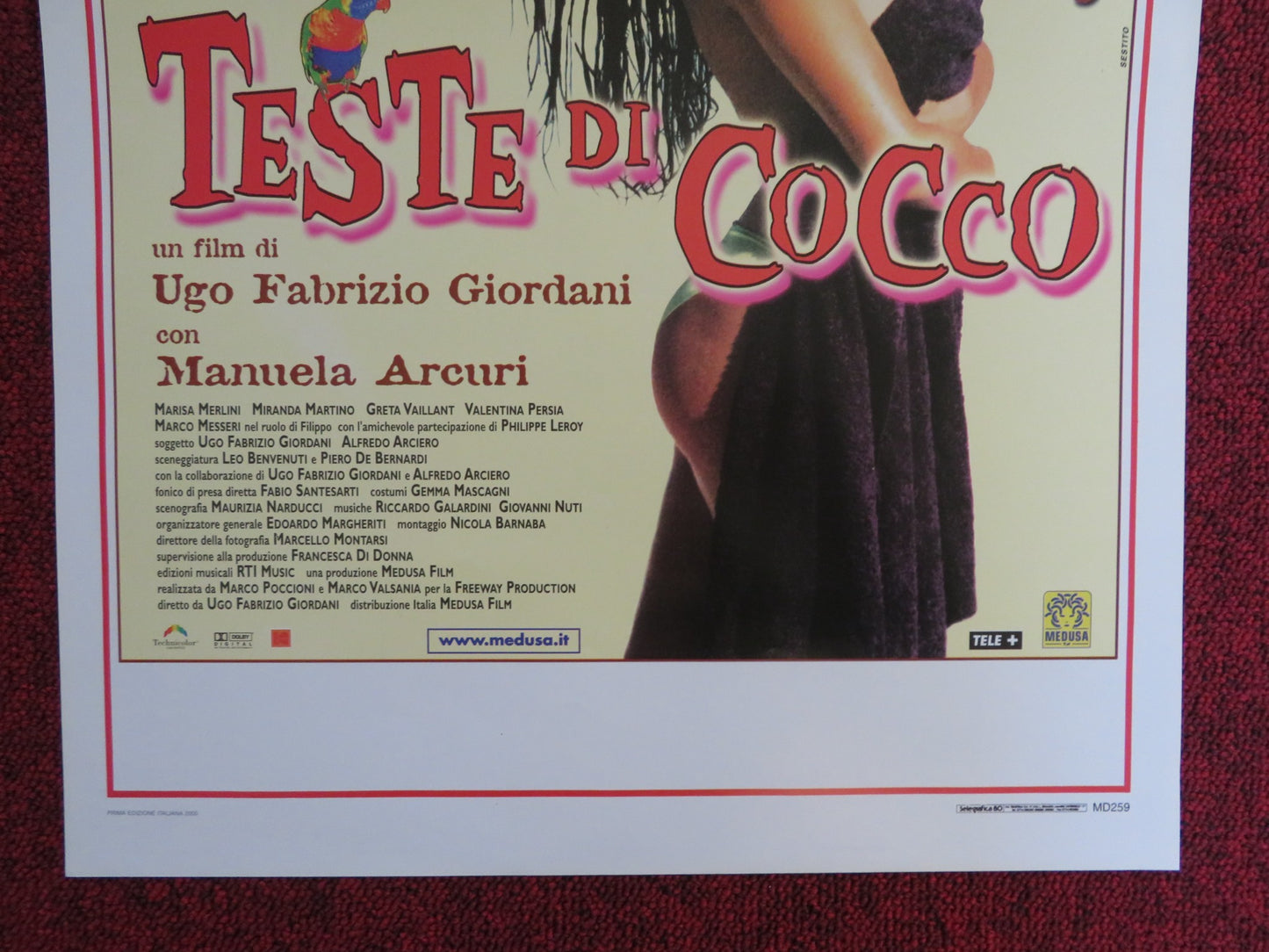 TESTE DI COCCO ITALIAN LOCANDINA POSTER ALESSANDRO GASSMAN G. M. TOGNAZZI 2000