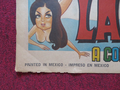 LA CAMA FOLDED MEXICAN POSTER MAURICIO GARCES ISELA VEGA 1968