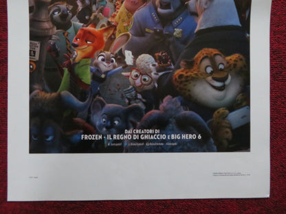 ZOOTROPOLIS ITALIAN LOCANDINA POSTER DISNEY JASON BATEMAN 2016