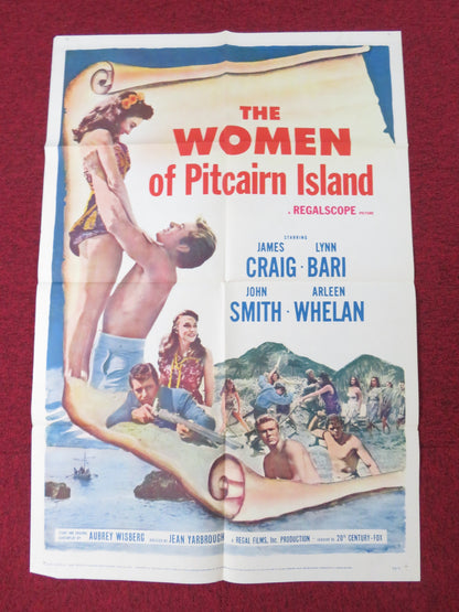 THE WOMEN OF PITCAIRN ISLAND FOLDED US ONE SHEET POSTER JAMES CRAIG 1957