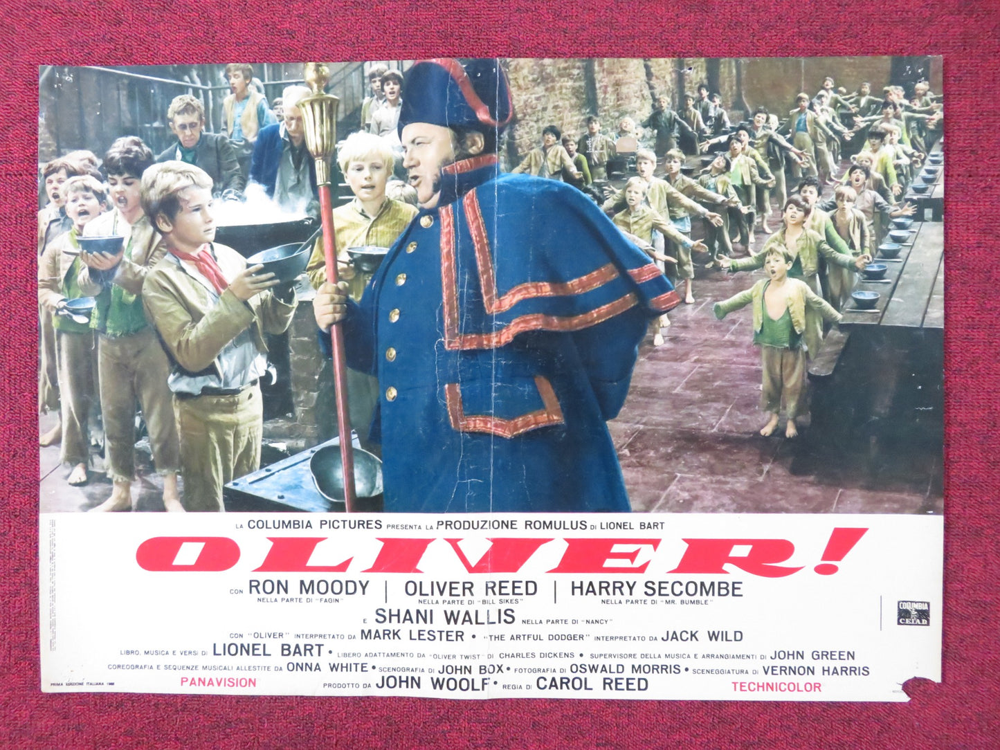 OLIVER! - G ITALIAN FOTOBUSTA POSTER OLIVER REED RON MOODY HARRY SECOMBE 1968