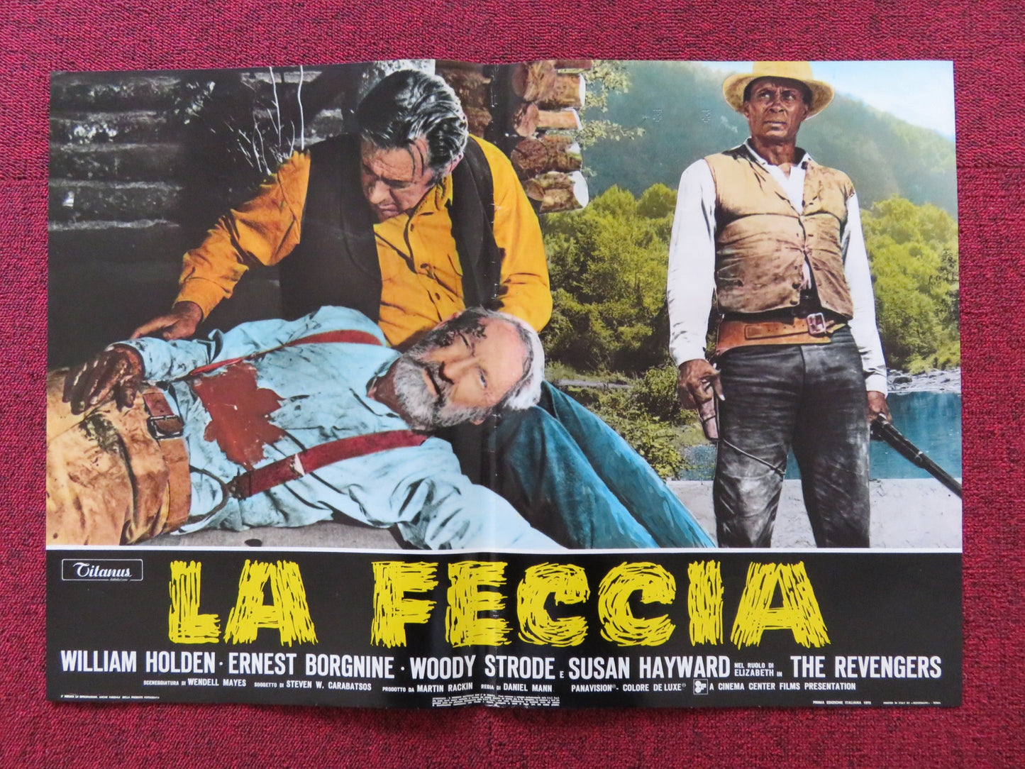 THE REVENGERS - A ITALIAN FOTOBUSTA POSTER WILLIAM HOLDEN ERNEST BORNINE 1972