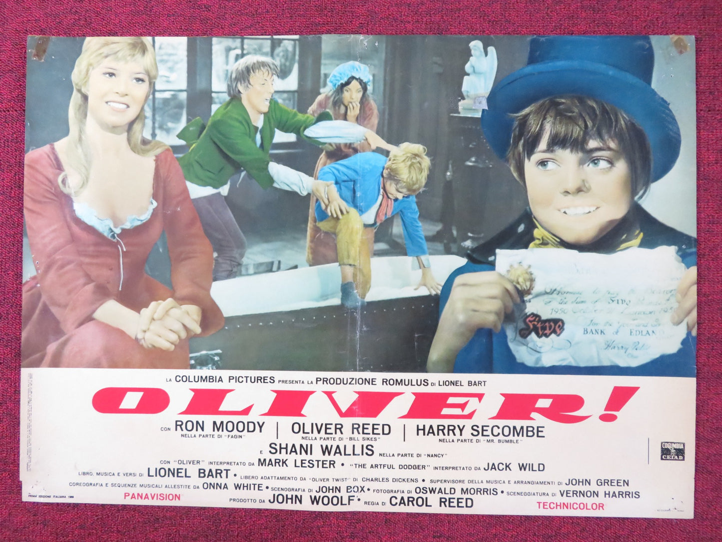 OLIVER! - I ITALIAN FOTOBUSTA POSTER OLIVER REED RON MOODY HARRY SECOMBE 1968