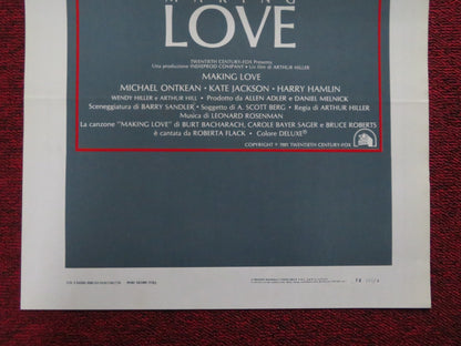 MAKING LOVE ITALIAN LOCANDINA POSTER MICHAEL ONTKEAN KATE JACKSON 1982