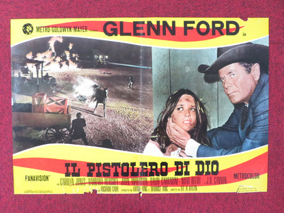 HEAVEN WITH A GUN ITALIAN FOTOBUSTA POSTER GLENN FORD CAROLYN JONES 1969