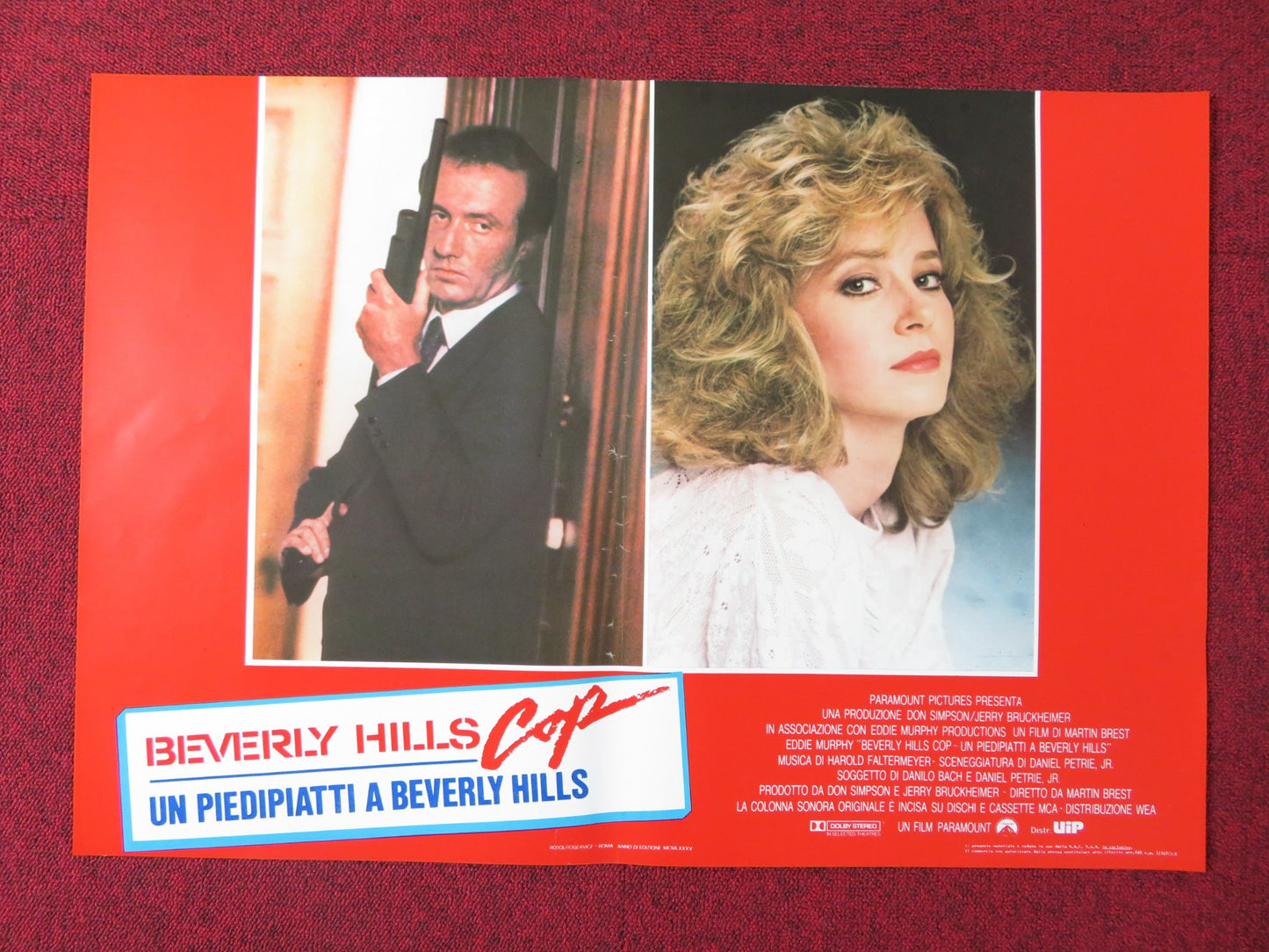 BEVERLY HILLS COP - D ITALIAN FOTOBUSTA POSTER EDDIE MURPHY JUDGE REINHOLD 1985