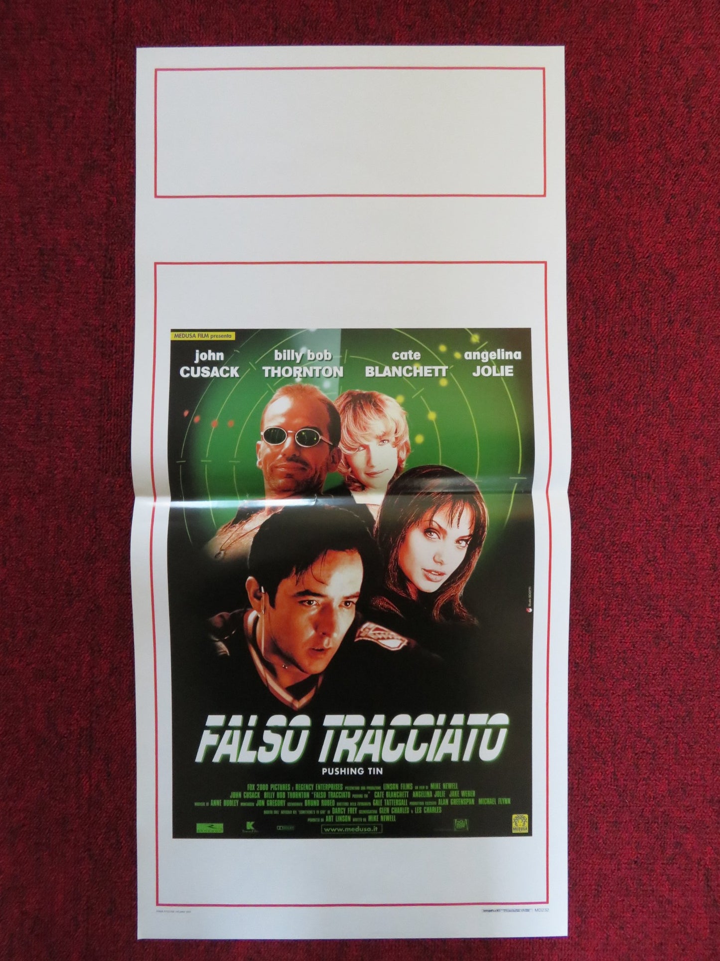 PUSHING TIN ITALIAN LOCANDINA POSTER JOHN CUSACK ANGELINA JOLIE 1999