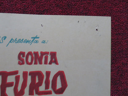 FUERA DE LA LEY FOLDED MEXICAN POSTER RODOLEO DE ANDA SONIA FURIO 1966