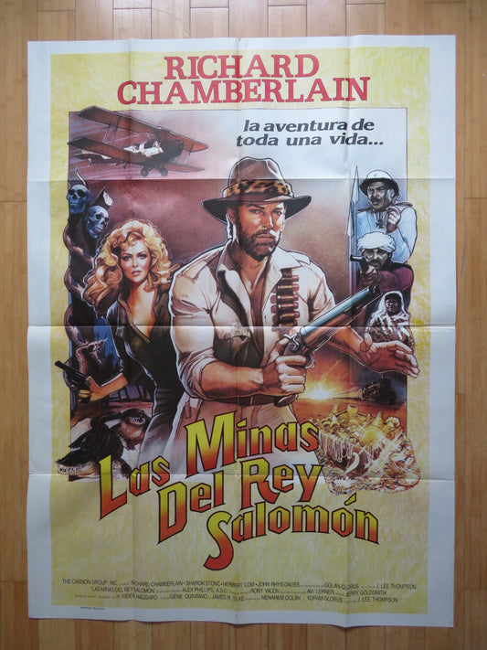 KING SOLOMON'S MINES - CANNON ARGENTINEAN POSTER RICHARD CHAMBERLAIN  1985