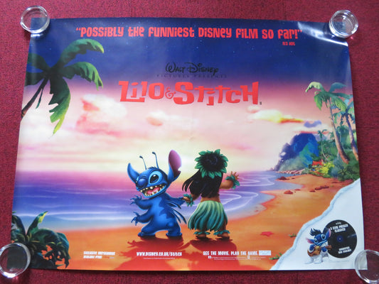 LILO & STITCH UK QUAD (30"x 40") ROLLED POSTER DAVEIGH CHASE CHRIS SANDERS 2002