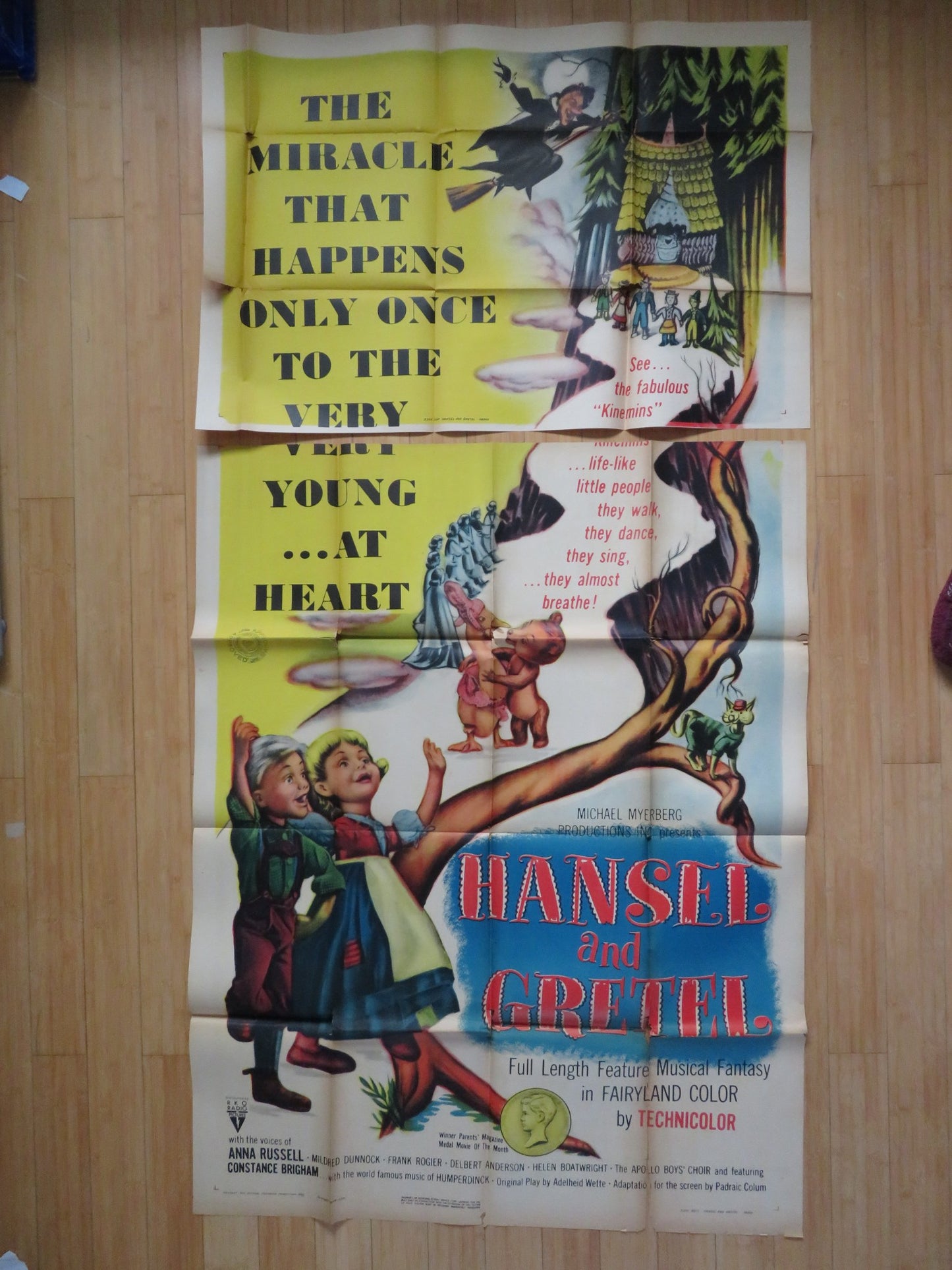 HANSEL AND GRETEL US 3 SHEET POSTER ANNA RUSSELL MILDRED  DUNNOCK 1954