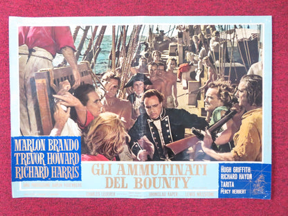 MUTINY ON THE BOUNTY - E ITALIAN FOTOBUSTA POSTER MARLON BRANDO T. HOWARD 1962