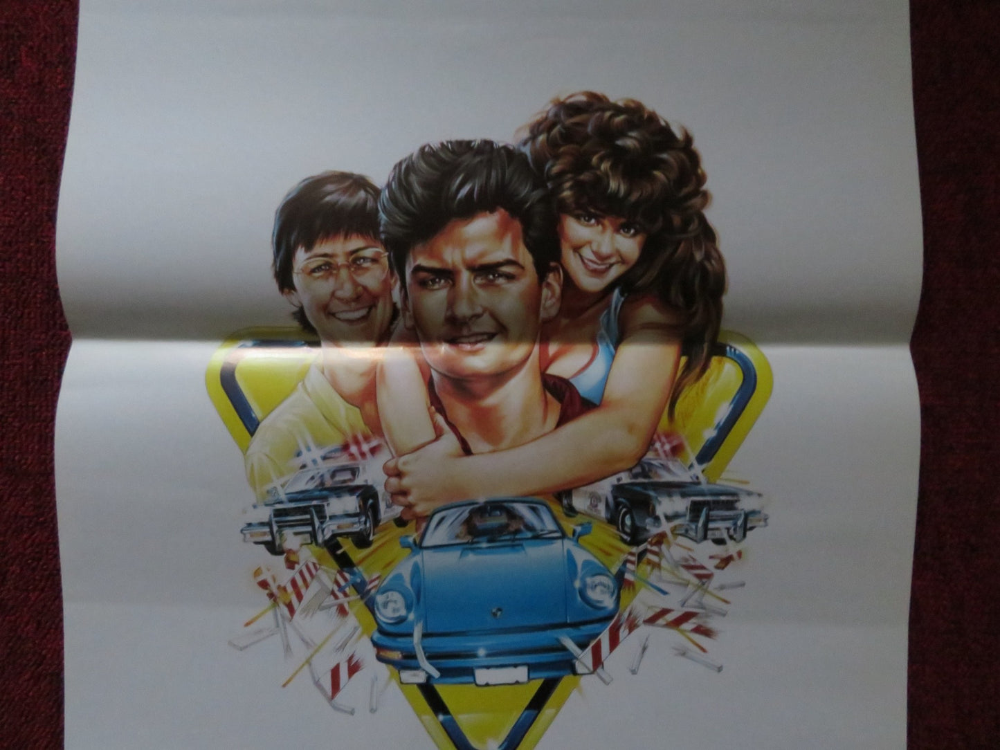 THREE FOR THE ROAD ITALIAN LOCANDINA POSTER CHARLIE SHEEN KERRI GREEN 1987