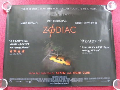 ZODIAC UK QUAD (30"x 40") ROLLED POSTER JAKE GYLLENHAAL MARK RUFFALO 2007