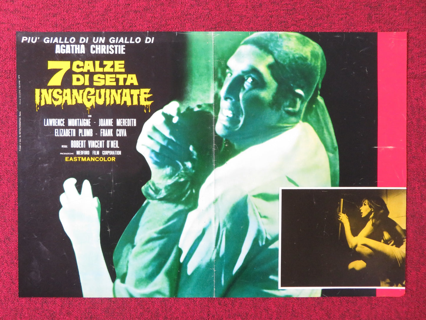 THE PSYCHO LOVER - B ITALIAN FOTOBUSTA POSTER LAWRENCE MONTAIGNE 1973