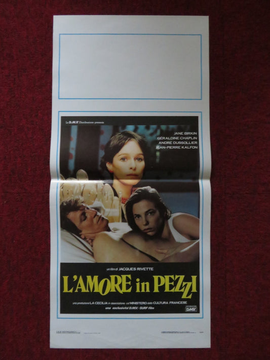 LOVE ON THE GROUND ITALIAN LOCANDINA POSTER JANE BIRKIN GERALDINE CHAPLIN 1984