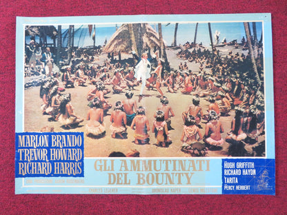 MUTINY ON THE BOUNTY - H ITALIAN FOTOBUSTA POSTER MARLON BRANDO T. HOWARD 1962