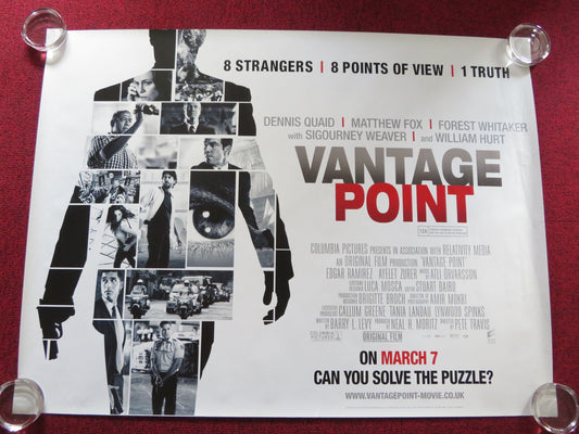 VANTAGE POINT UK QUAD (30"x 40") ROLLED POSTER DENIS QUAID MATTHEW FOX 2008