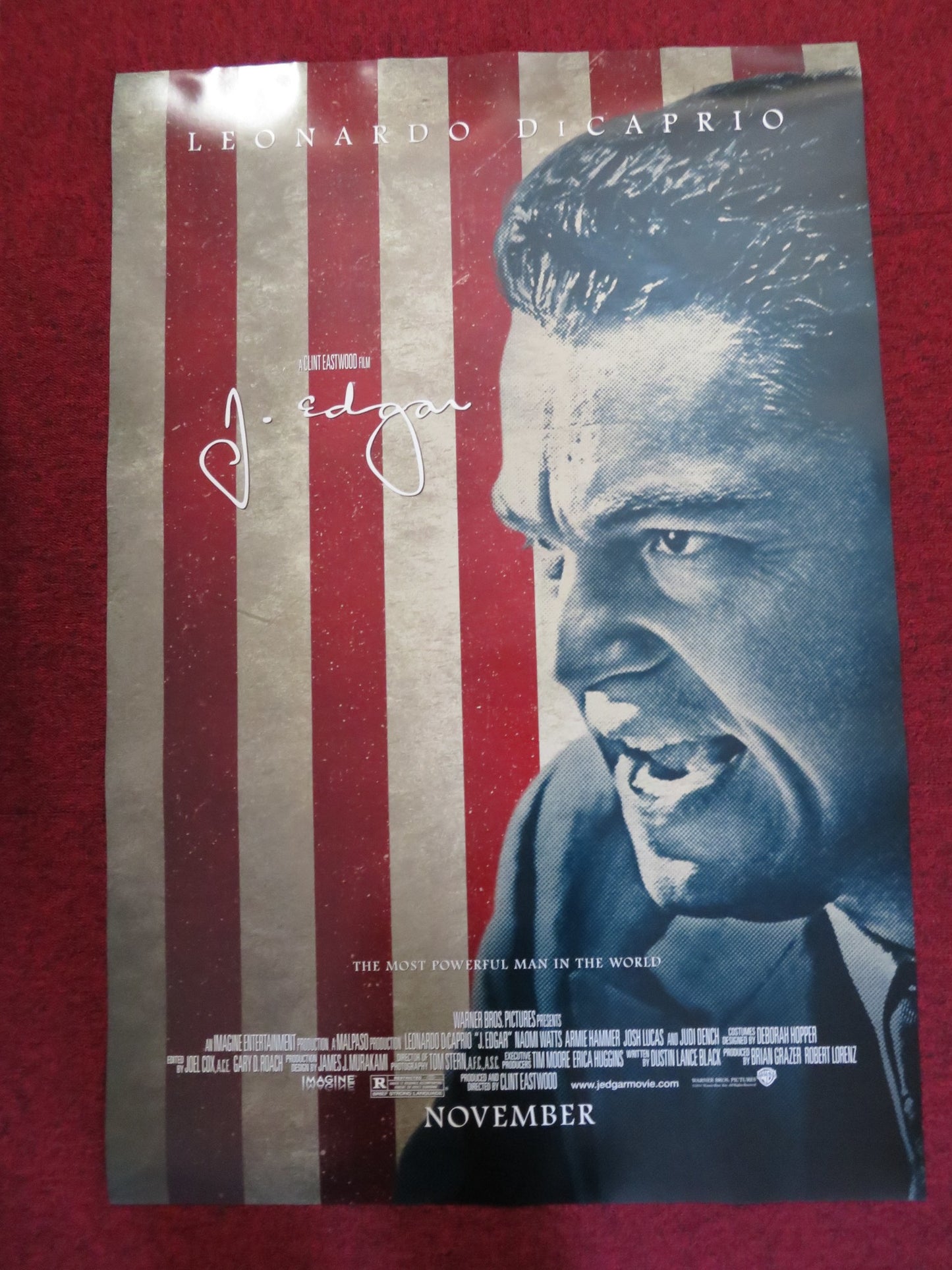 J. EDGAR - A US ONE SHEET ROLLED POSTER CLINT EASTWOOD LEONARDO DICAPRIO 2011