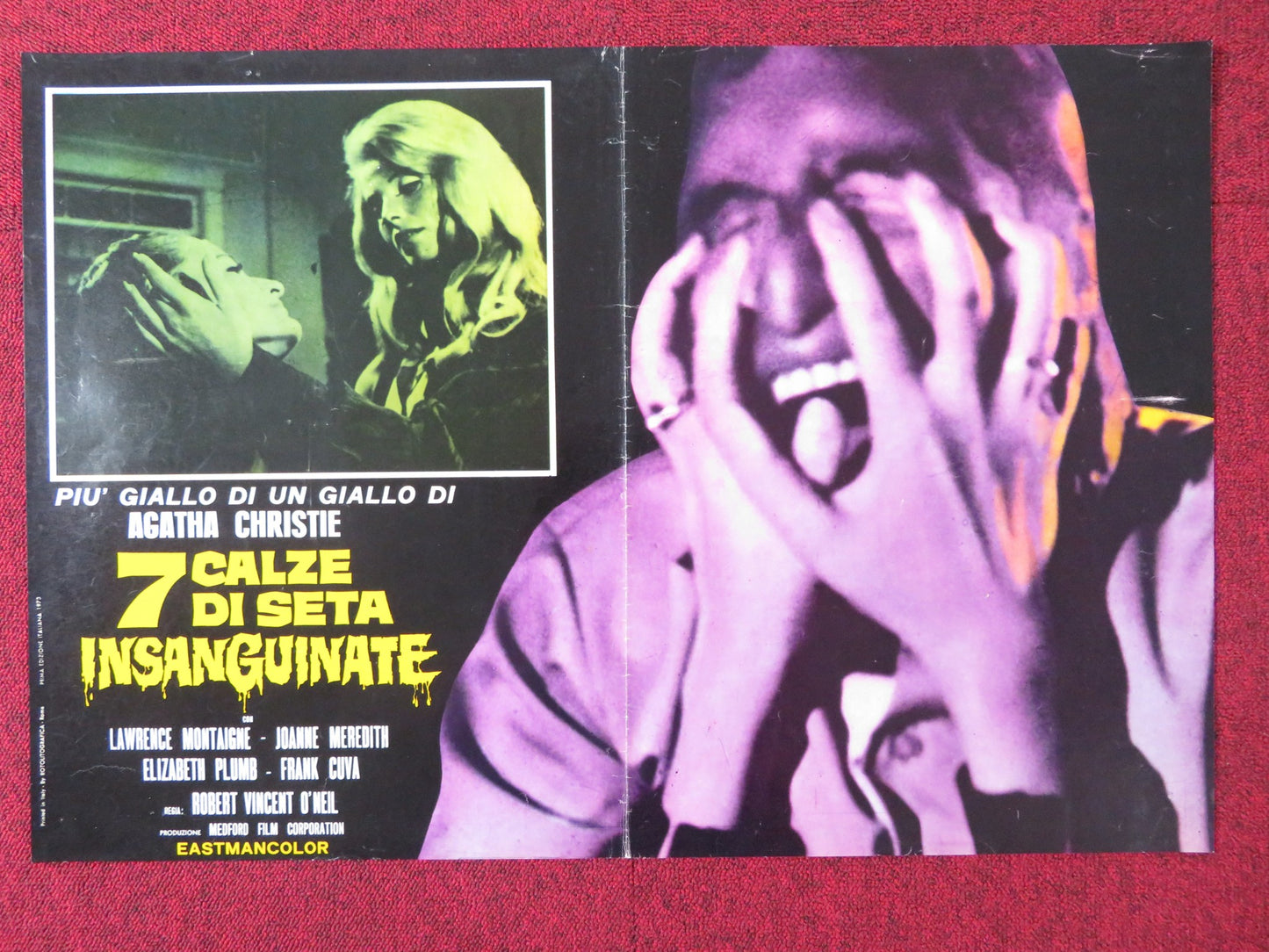 THE PSYCHO LOVER - D ITALIAN FOTOBUSTA POSTER LAWRENCE MONTAIGNE 1973