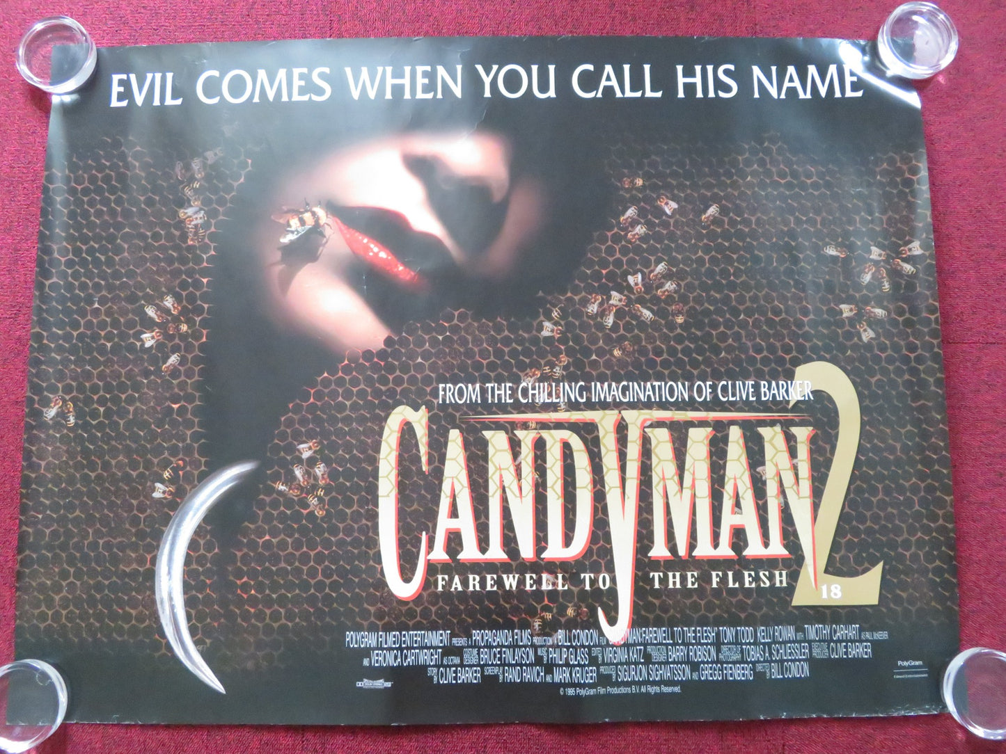 CANDYMAN 2: FAREWELL TO THE FLESH UK QUAD (30"x 40") ROLLED POSTER 1995