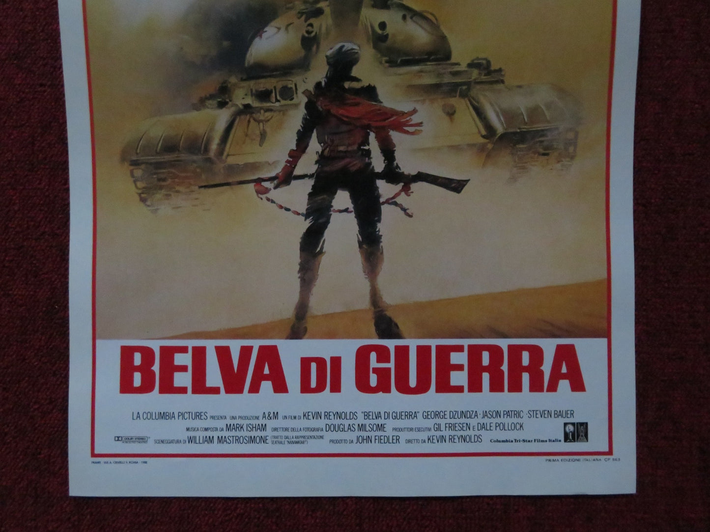 THE BEAST OF WAR ITALIAN LOCANDINA POSTER GEORGE DZUNDZA JASON PATRICK 1988