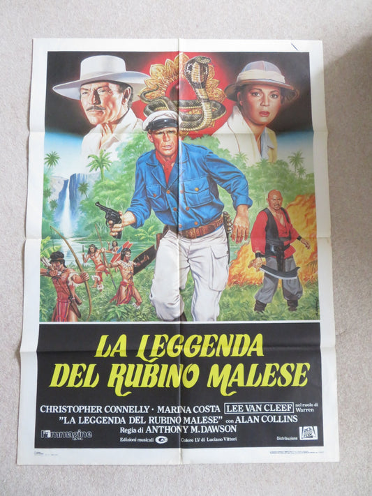 JUNGLE RAIDERS ITALIAN 2 FOGLIO POSTER CHRISTOPHER CONNELLY MARINA COSTA 1985